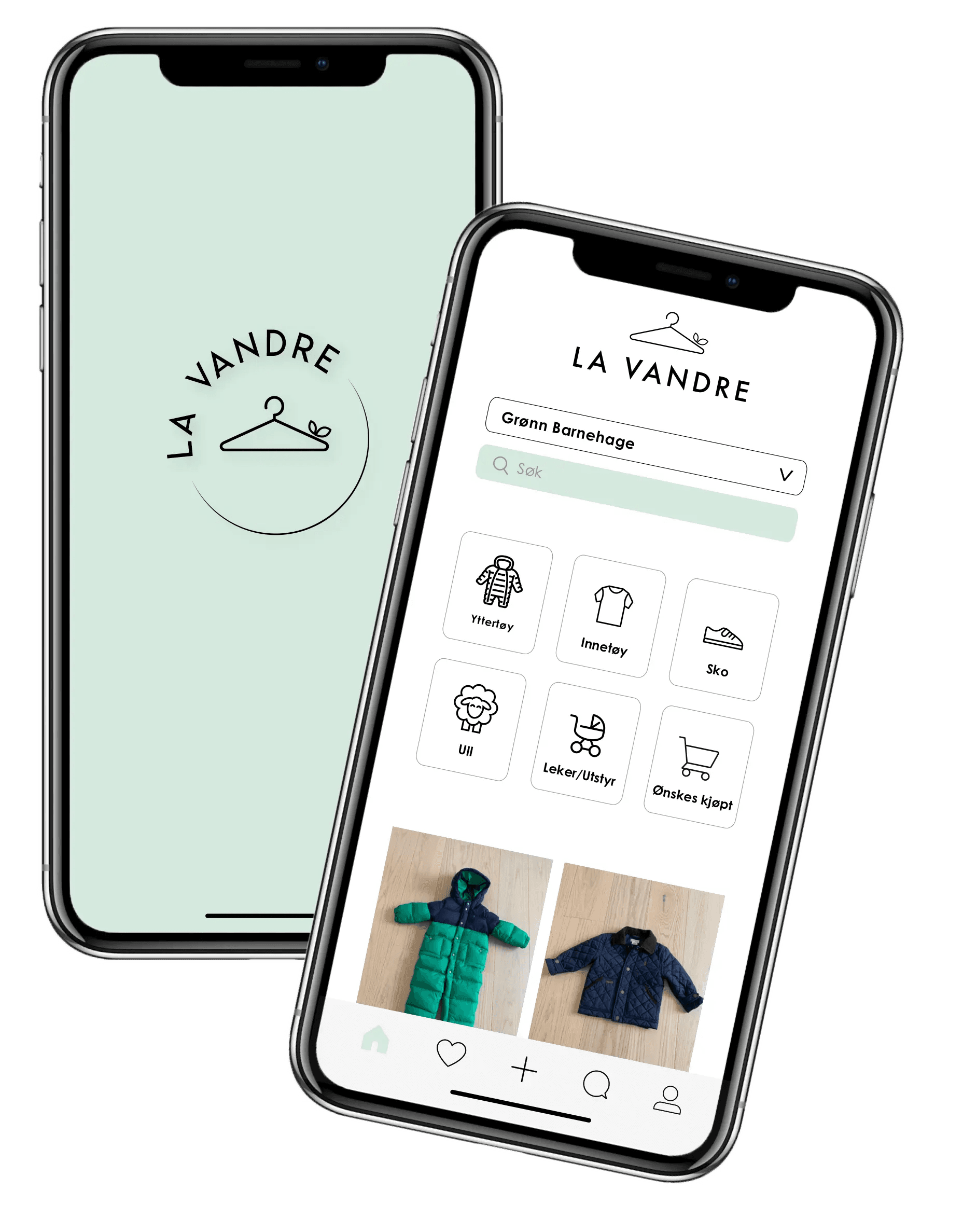 a phone with la vandre written on the screen